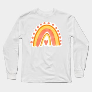 yellow and pink rainbow Long Sleeve T-Shirt